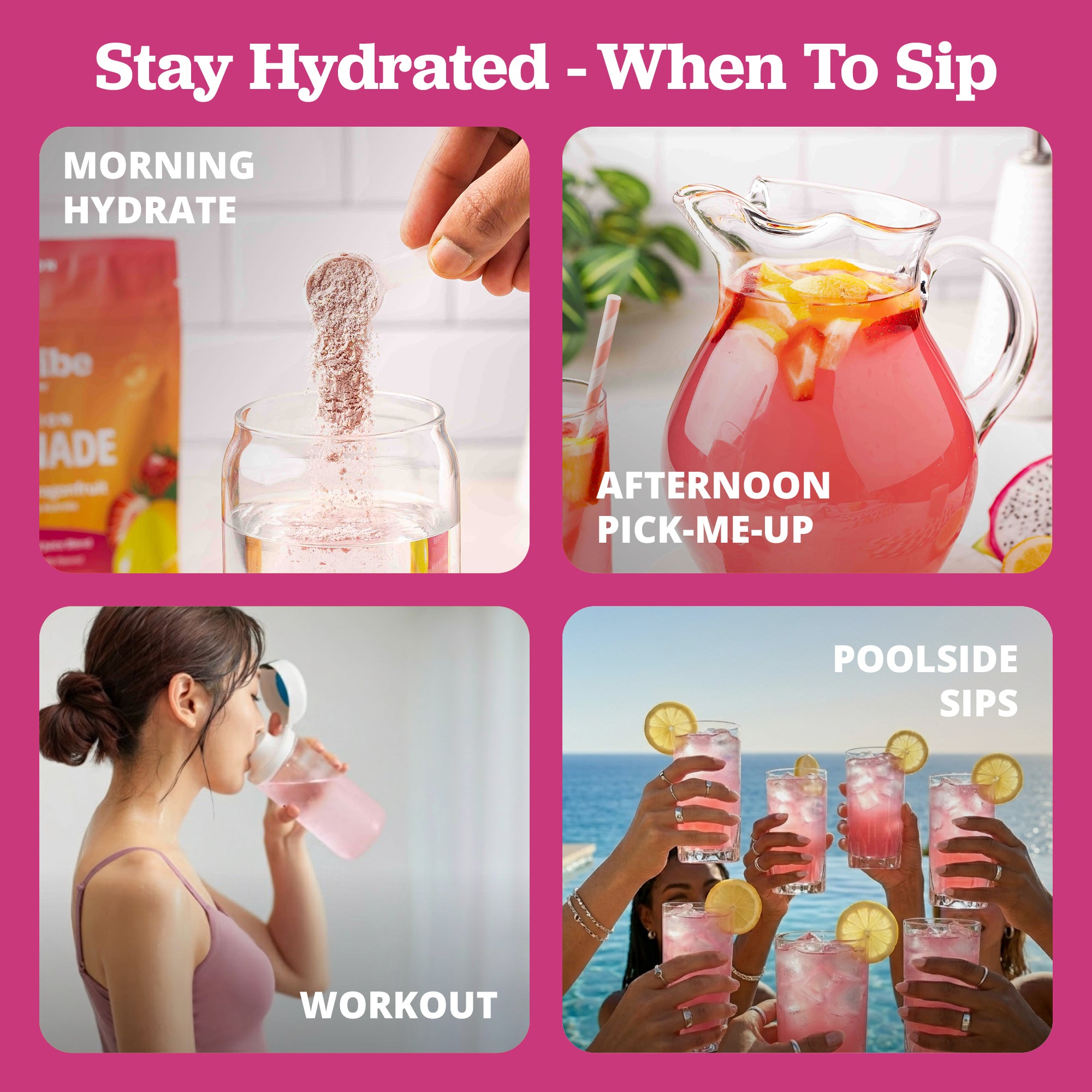 Strawberry Dragonfruit Lemonade Electrolyte Drink Mix
