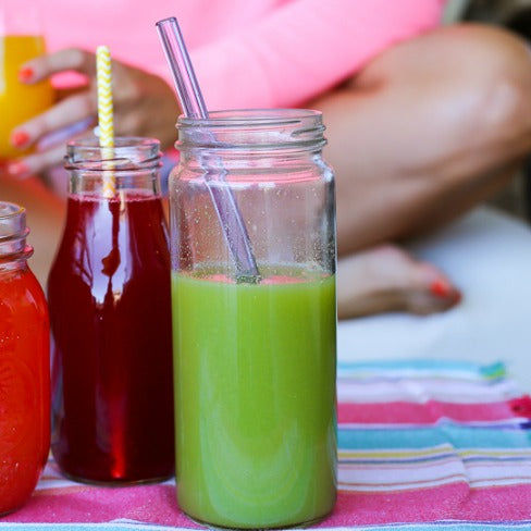 Glass Bottles with Lids & Silicone Liner, 16 oz