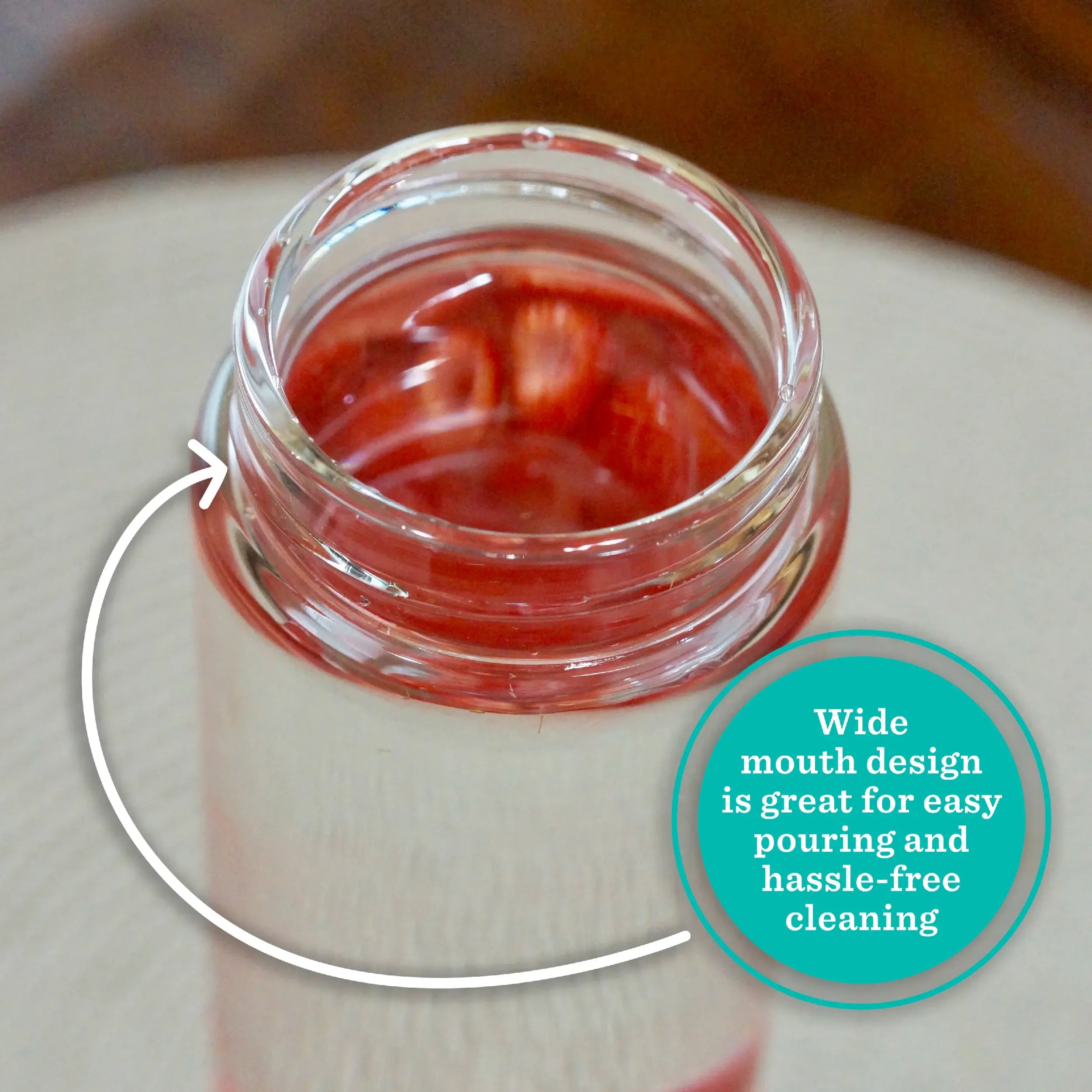 Skinny Series Wide Mouth Glass Bottles Set w/ Stainless Steel Lids