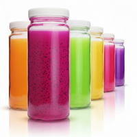 Glass Bottles with Lids & Silicone Liner, 16 oz