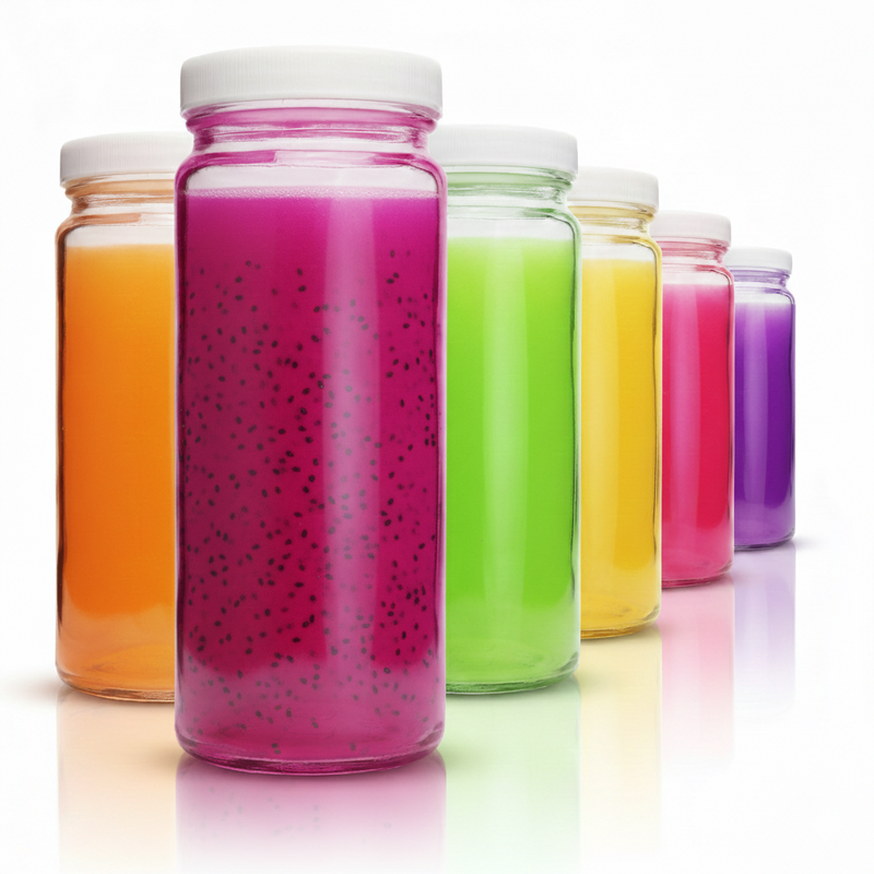Glass Bottles with Lids & Silicone Liner, 16 oz