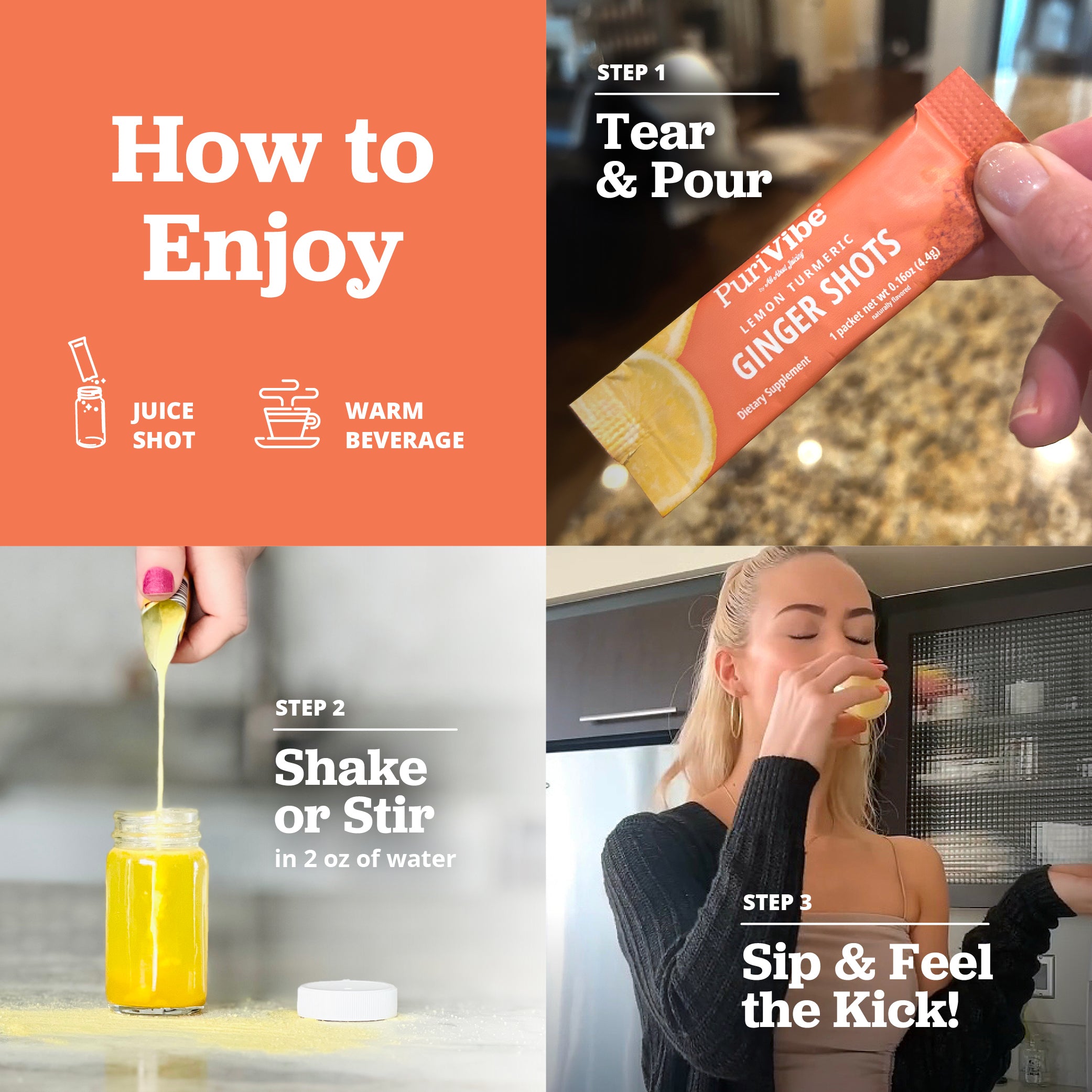 Lemon Turmeric Ginger Shots