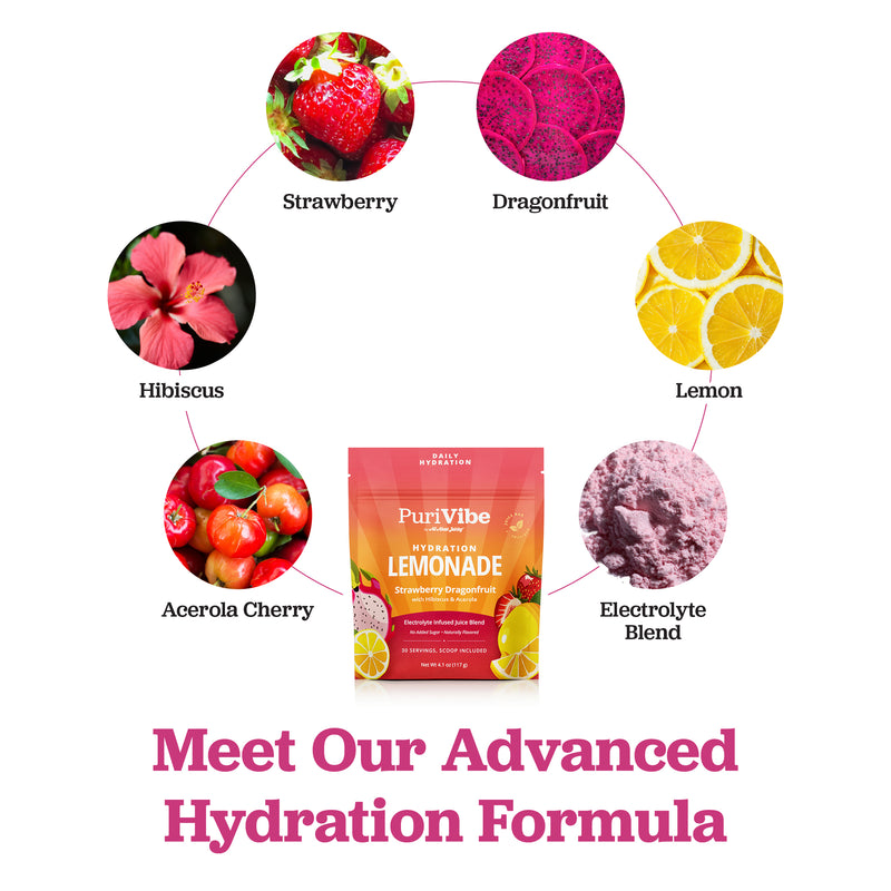 Strawberry Dragonfruit Lemonade Electrolyte Drink Mix