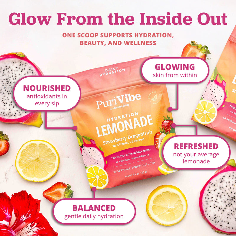 Strawberry Dragonfruit Lemonade Electrolyte Drink Mix