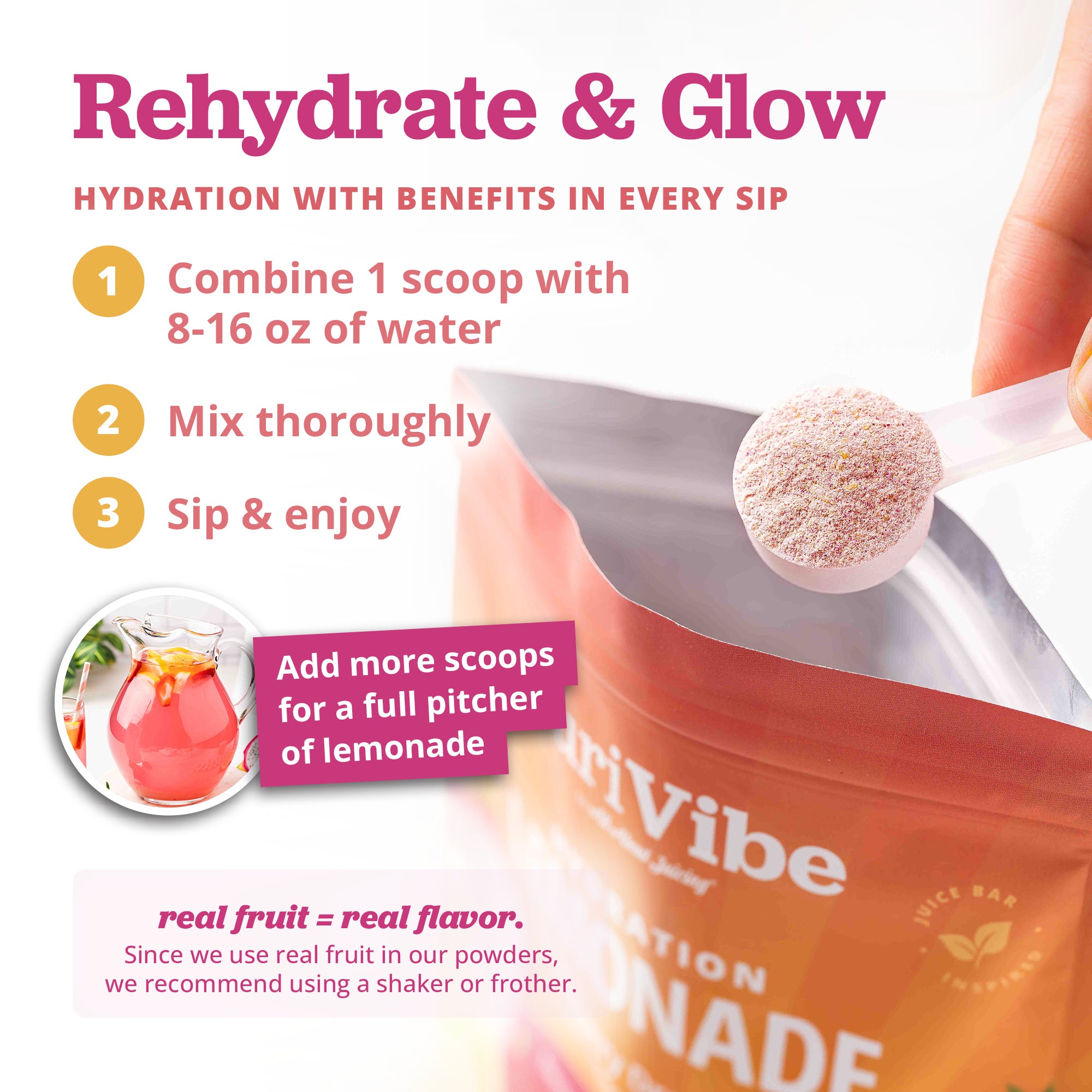 Strawberry Dragonfruit Lemonade Electrolyte Drink Mix