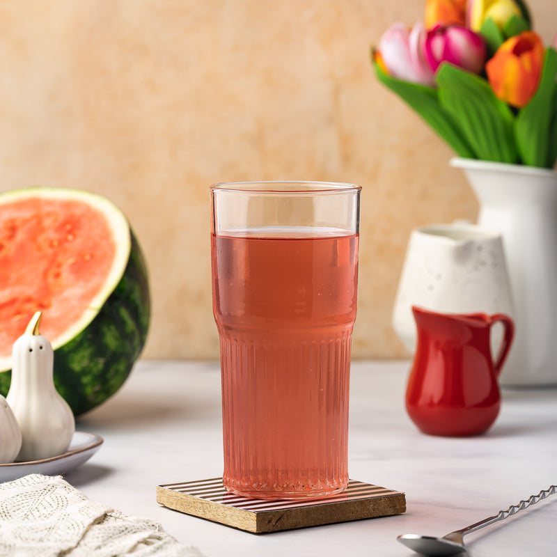 Glass Drink Tumblers with Lid, Straw & Silicone Sleeve