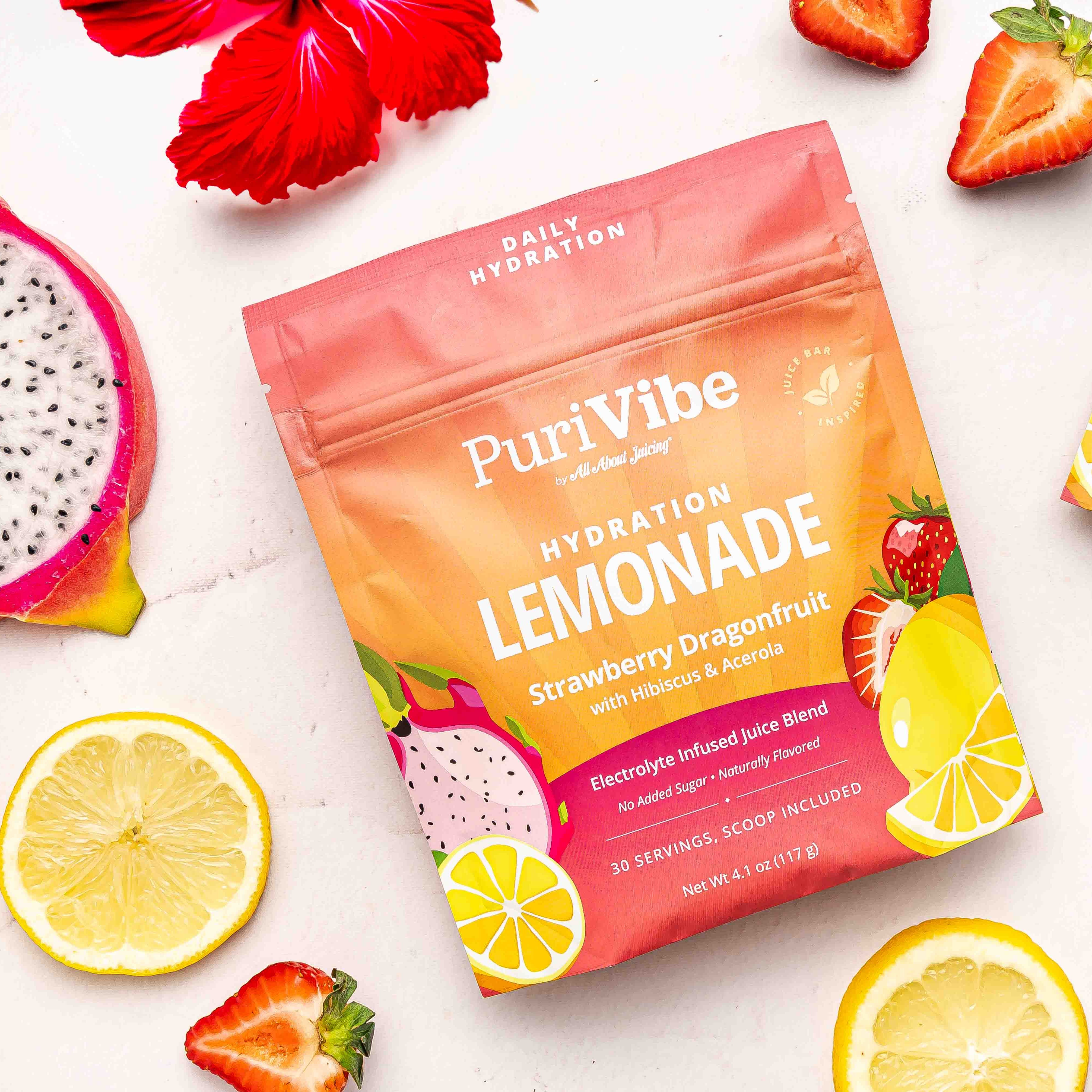 Strawberry Dragonfruit Lemonade Electrolyte Drink Mix