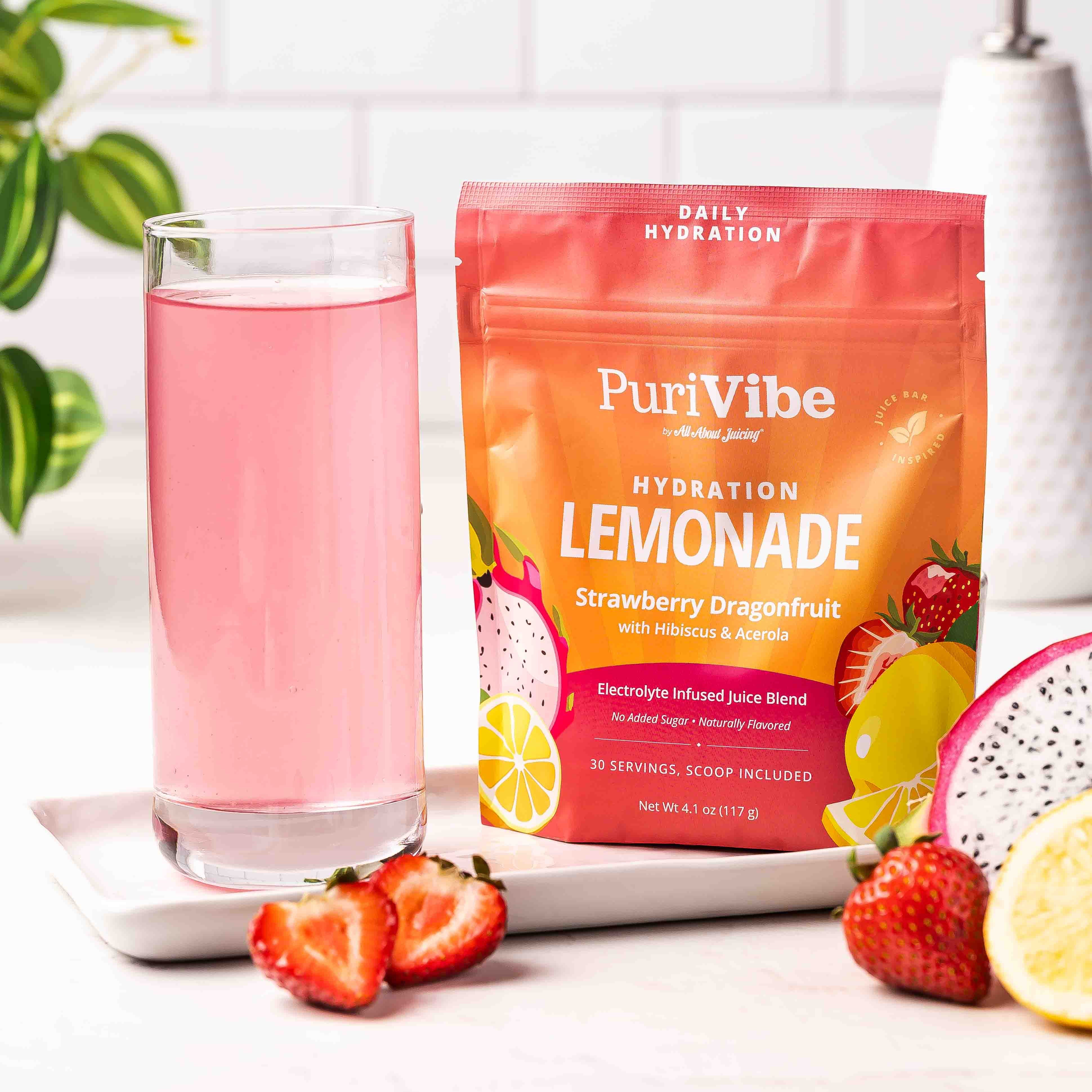 Strawberry Dragonfruit Lemonade Electrolyte Drink Mix