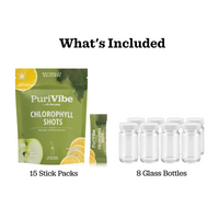 Chlorophyll Shot Starter Kit + Glass Bottles