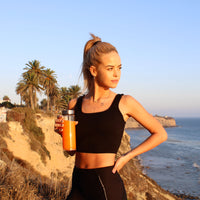 Skinny Series Wide Mouth Glass Bottles Set w/ Stainless Steel Lids